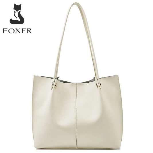 Damen Schultertasche Aus Splitleder Retro-Stil Großes Fassungsvermögen