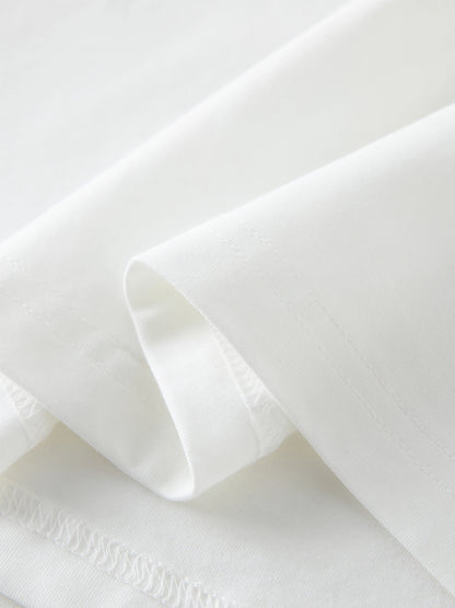 Damen T-Shirt mit V- und U-Ausschnitt, hoher Stretch und strukturierten Schultern – elastische Baumwolle im Y2K-Stil für den Sommer.