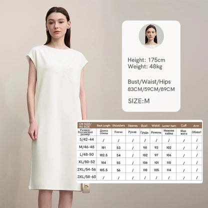 Bequemes Ärmelloses Damenkleid Aus Baumwolle Mit Taillierter Passform