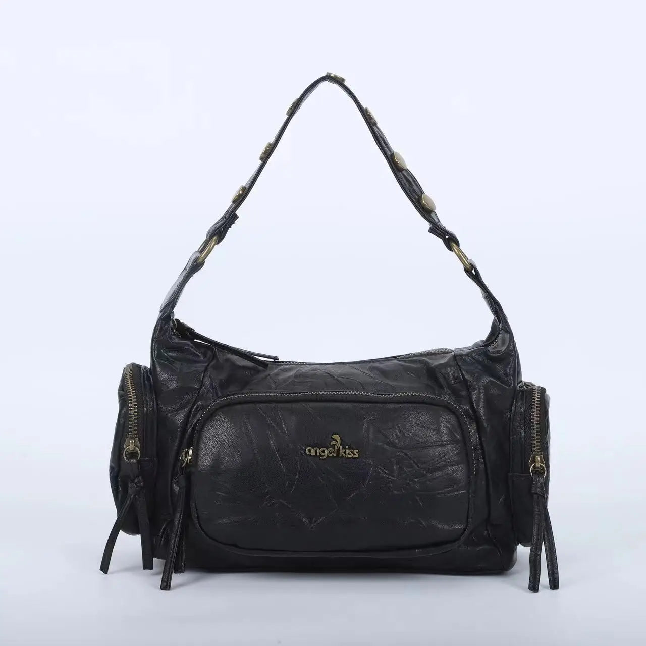 Damen-Handtasche aus Denim mit Top-Handle Stil und großzügigem Innenfach mit Reißverschluss