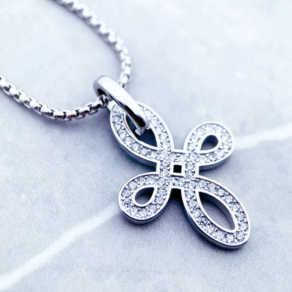 Damen-Charm-Anhaenger Liebesknoten ethnisch aus Sterlingsilber