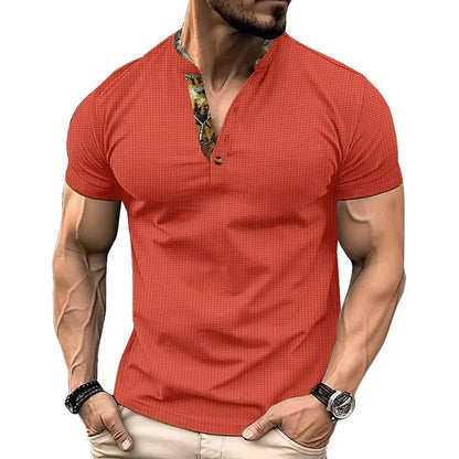 Herren-Polo-T-Shirt mit kurzen Ärmeln und Knopfleiste – große Größen, ideal für den Sommer