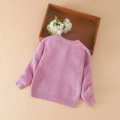 Baby Mädchen Stricken Pullover Kinder Strickjacken Oansatz Frühling Herbst Pullover Strickjacken Mantel Kinder Nette Kleidung