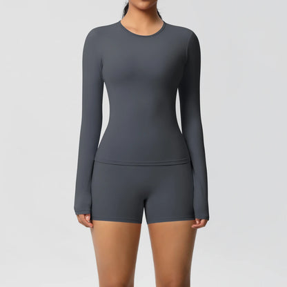 Frauen Yoga Set Schnell Trocknend Nylon Spandex Sport