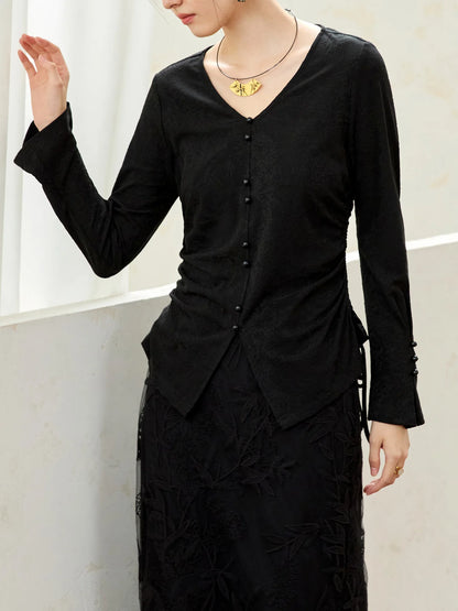 Leichte Damen-Chiffonbluse mit Blumenmuster und eckigem Ausschnitt – Kurzarm-Sommeroberteil