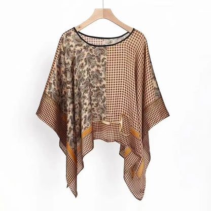 Damen Chiffon Schal Sommer Strand Bikini Sonnenschutz Poncho bedruckt sexy