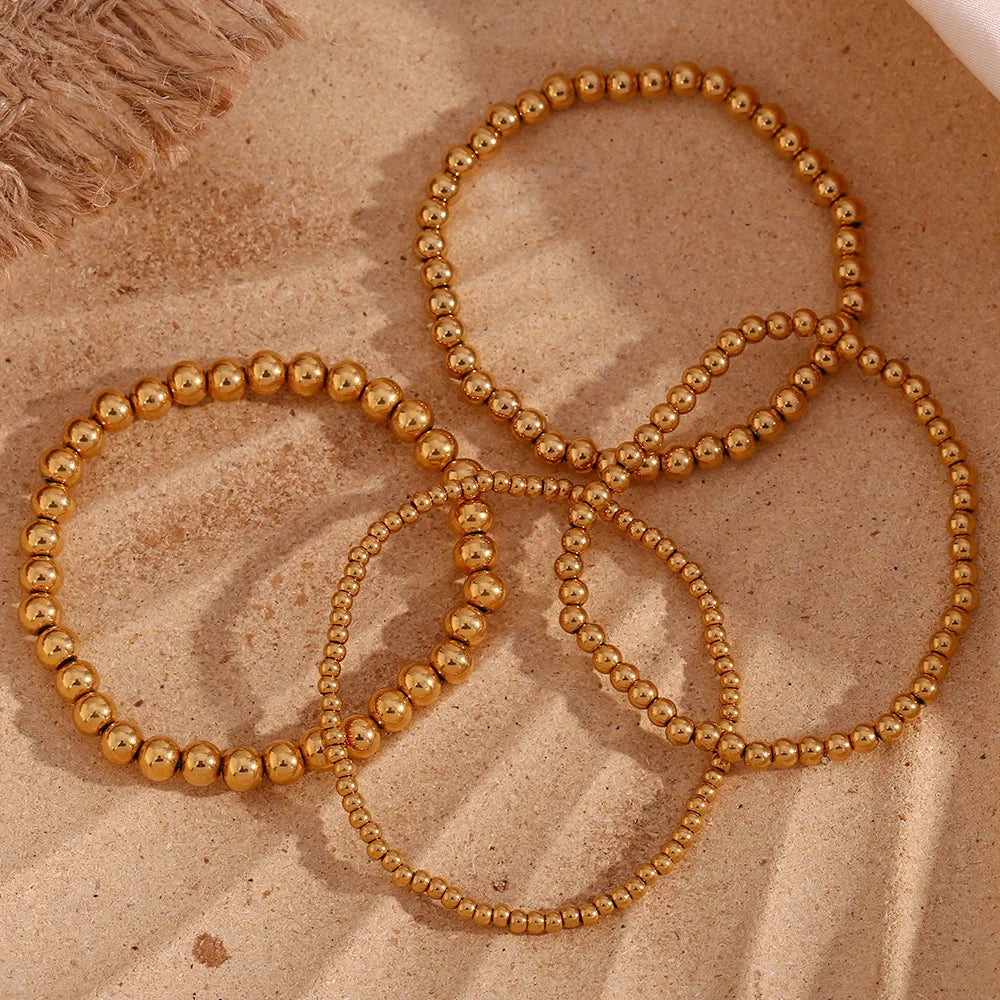 Damen-Perlenarmband mit Farbverlauf aus Edelstahl