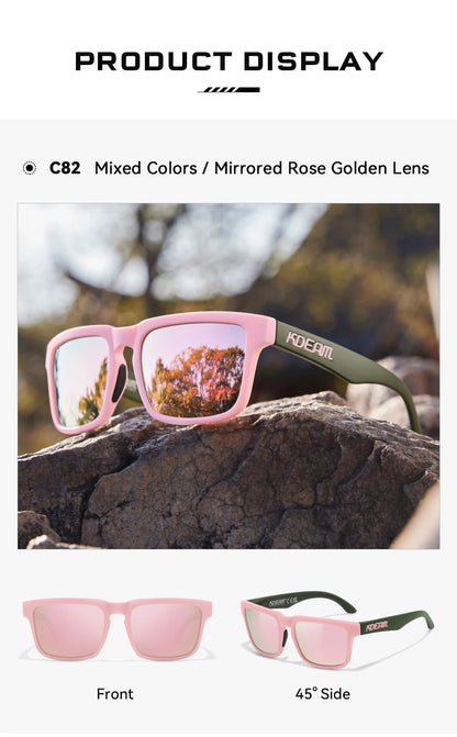 Sonnenbrille polarisiert TR90 Reißverschlussetui Unisex frische Farben