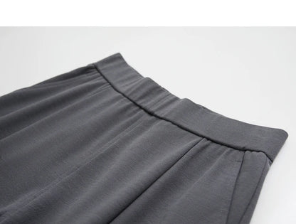 Damen Shorts im Minimalismus-Stil mit elastischer Taille für den Sommer