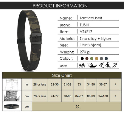 VATLY Casual Tactical Gürtel Herren Nylon Rigid Military Shooting Sports