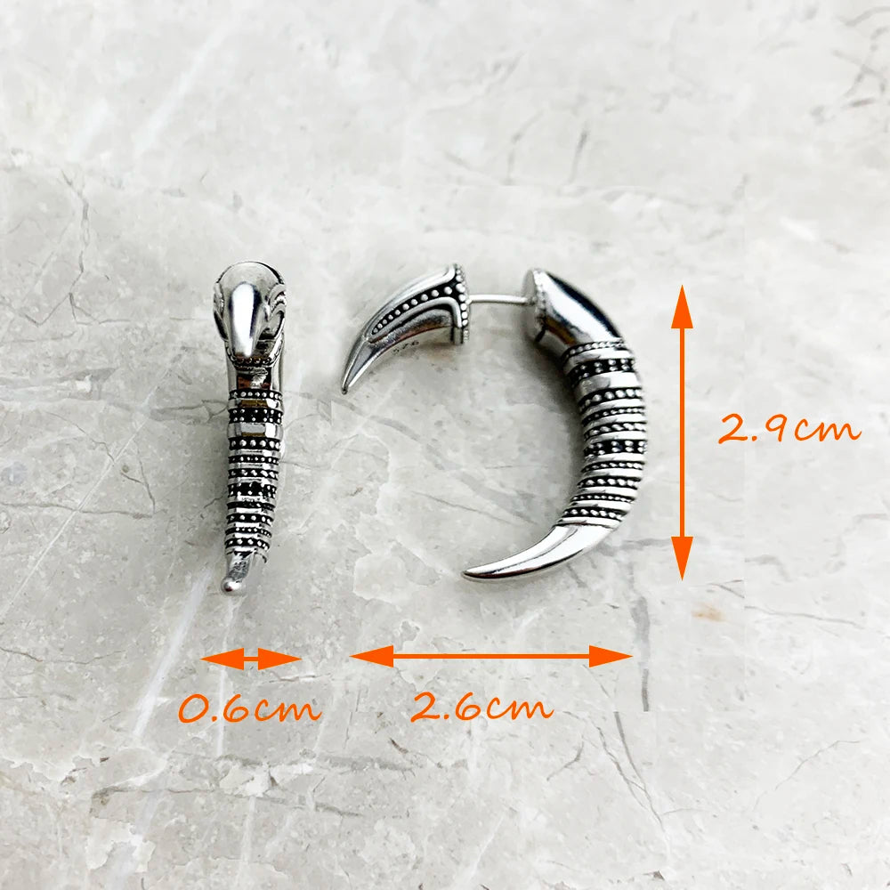 Damen-Ohrringe Klaue Vintage aus Sterlingsilber