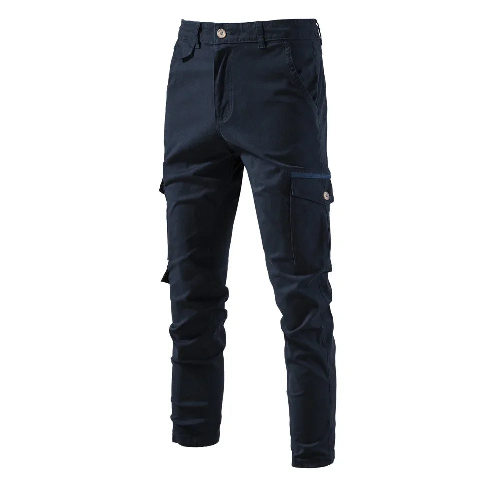 Premium Herren Cargo Hose 100% Baumwolle Mit Vielen Praktischen Taschen