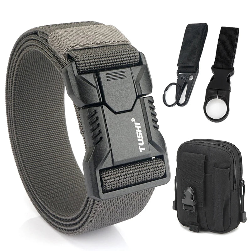 Unisex-Gürtel Outdoor Mit Aluminium-Schnalle Und Schnellverschluss Für Jeans Und Freizeit