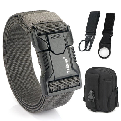 Unisex-Gürtel Outdoor Mit Aluminium-Schnalle Und Schnellverschluss Für Jeans Und Freizeit