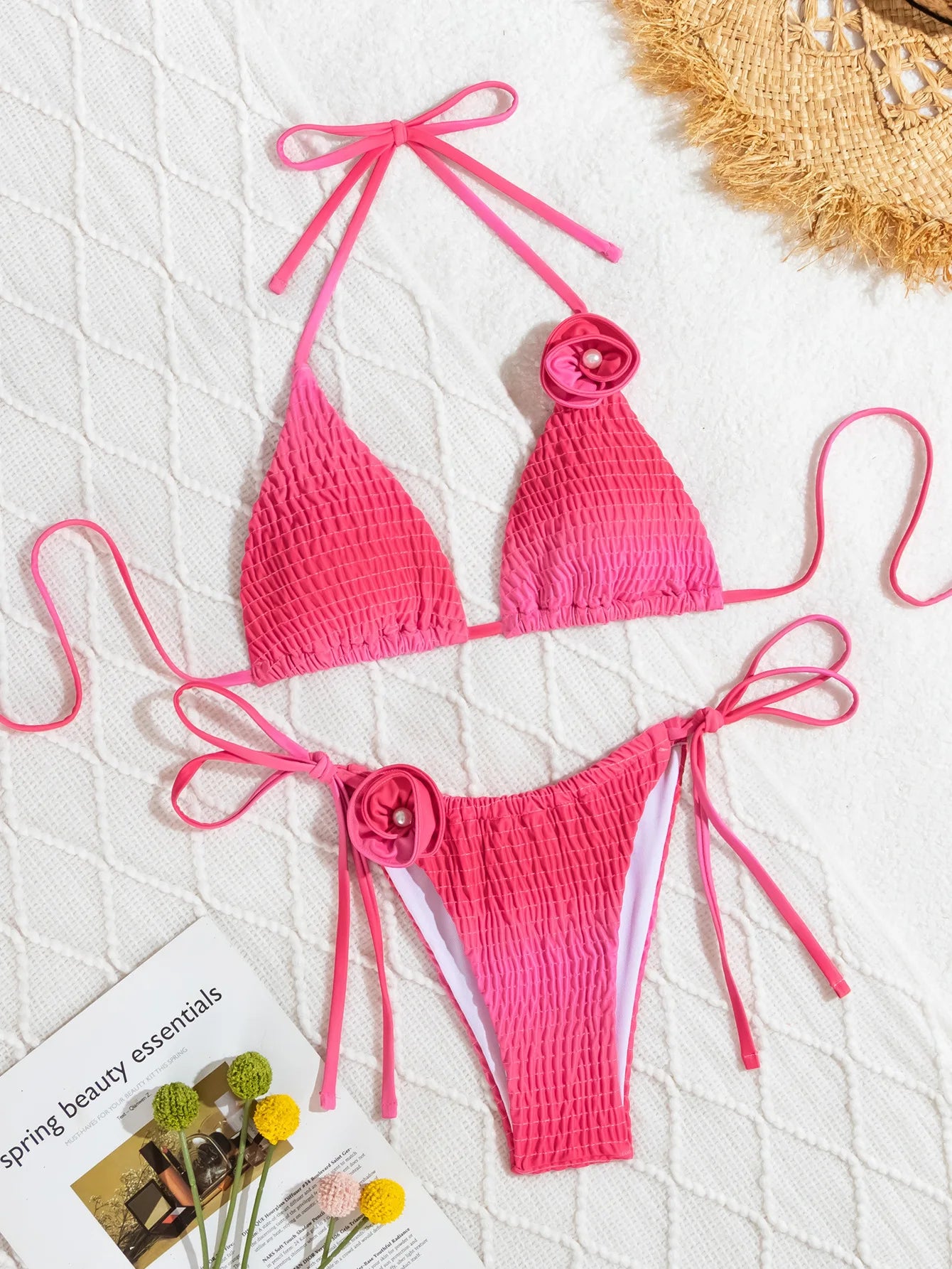 Sexy Bikini-Set mit Push-up-Effekt und brasilianischem Schnitt – ideal für Strand und Pool