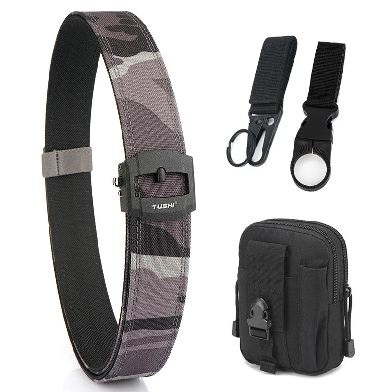 Herren-Taktischer Gürtel aus Nylon mit automatischer Metallschnalle für Outdoor-Einsatz