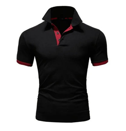 Klassisches Herren-Poloshirt mit amerikanischem Revers, Knopfleiste und langen Ärmeln – ideal für den Herbst