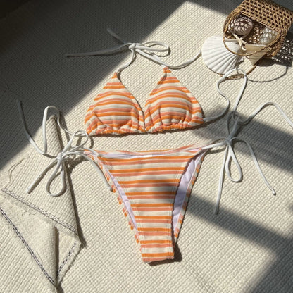 Weißer Push-Up-Bikini im brasilianischen Stil für Damen – ideal für Strand und Pool