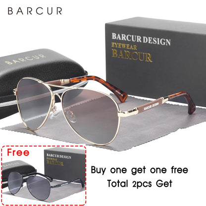 Sonnenbrille Pilot Memory-Rahmen Farbverlauf Spiegel polarisiert Unisex