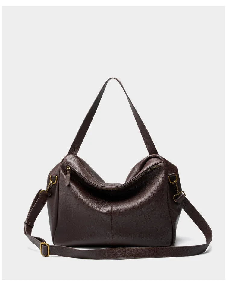 Damen Handtasche aus echtem Leder mit großer Kapazität