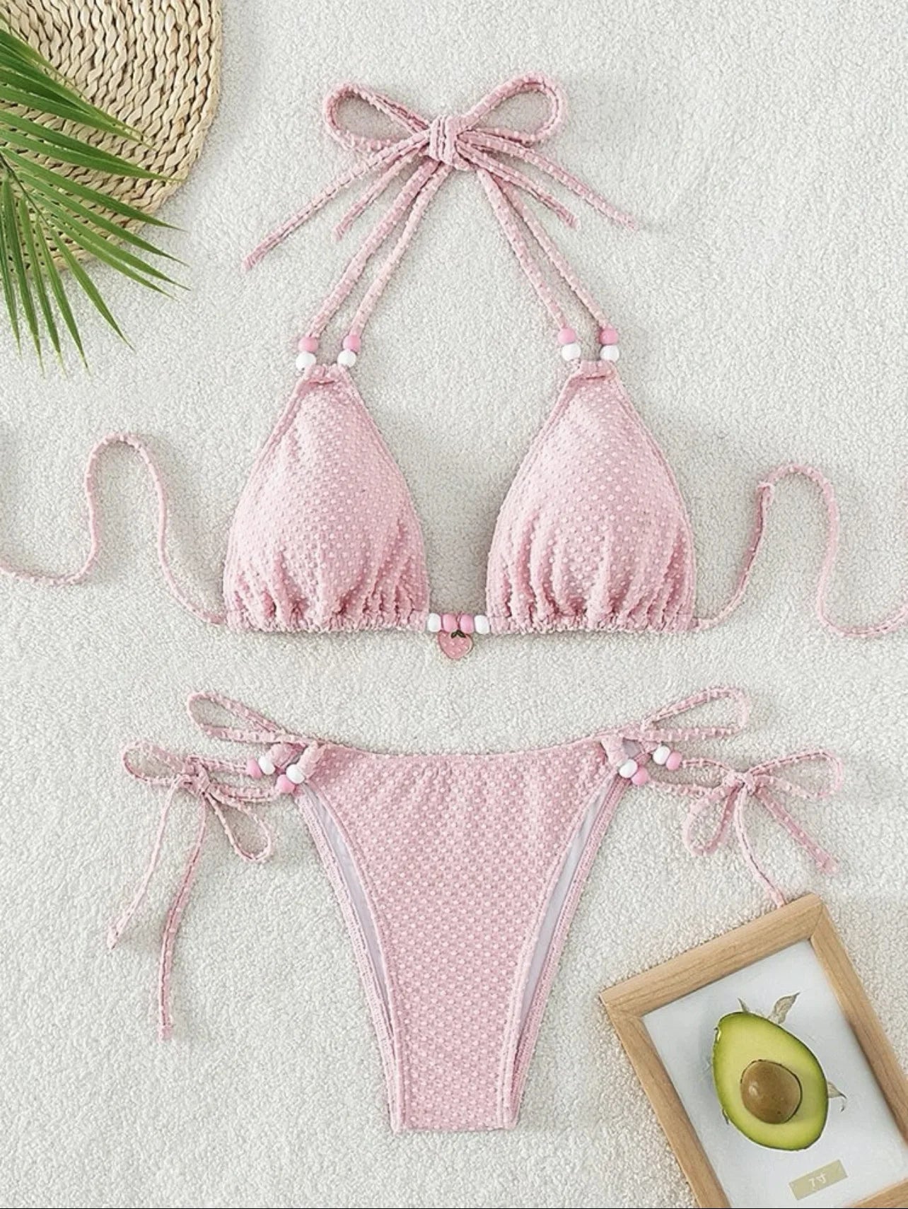 Gelbes Sexy-Bikini-Set mit Push-up für Damen – Brasilianischer Stil für Strand und Pool
