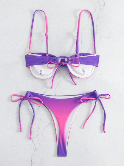 Sexy Push-Up Bikini-Set für Damen – Brasilianischer Stil, ideal für Strand und Pool