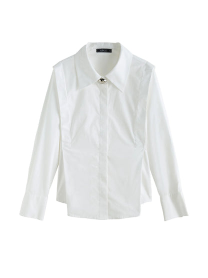 Hochwertiges Damen-Acetatshirt für den Herbst – vielseitig, lässig und locker für den täglichen Gebrauch