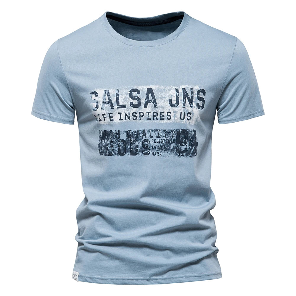 Herren T-Shirt aus Baumwolle mit Print im lässigen Streetwear-Stil