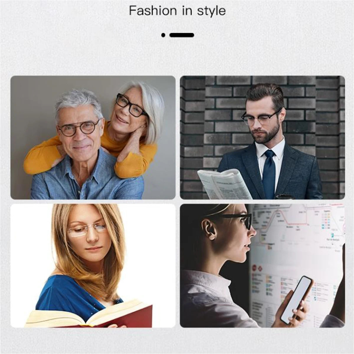 Retro-Lesebrille mit Federscharnier