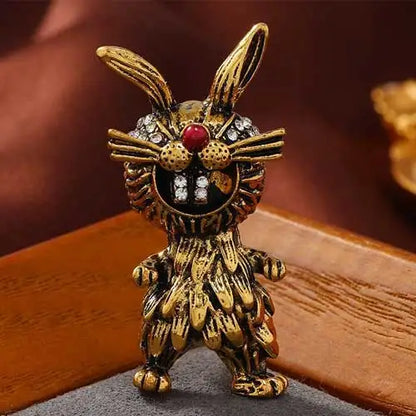 Brosche Hase Kristall Strass Luxus Kleidung Mantel Glänzend Damen