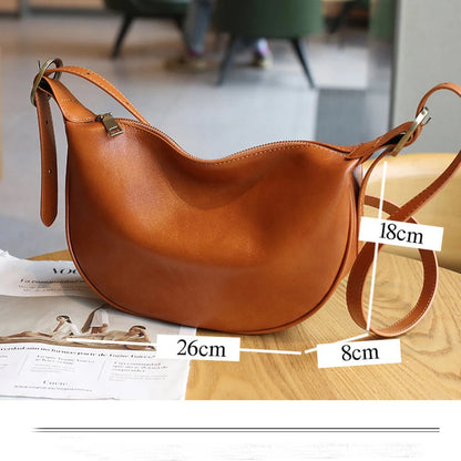 Damen Crossbody-Tasche Aus Pflanzlich Gegerbtem Leder | Vintage Stil