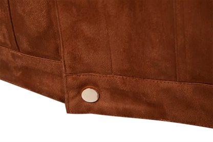 Herbst Winter Wildleder Lederjacke
