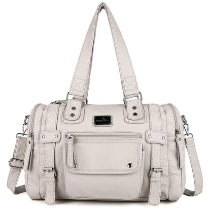 Damen-Schultertasche aus PU-Leder mit Top-Griff und extrem großem Fassungsvermögen für Alltag