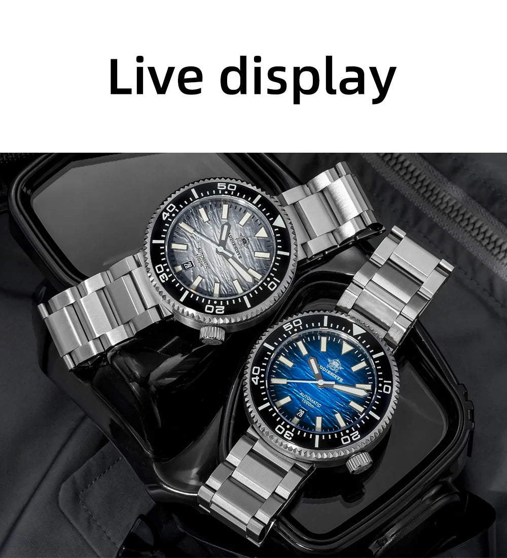 Herren-Profi-Taucheruhr mit 1000 m Wasserdichtigkeit und NH35A