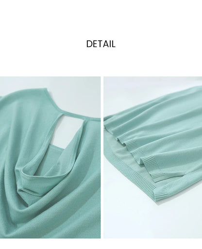 Damen-Rundhalspullover ärmellos Drapierung Cut-Out Lyocell Sommer