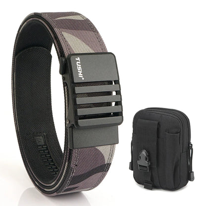 VATLY Rigid Tactical Outdoor Gürtel 110/120 cm Nylon Automatik-Schnalle