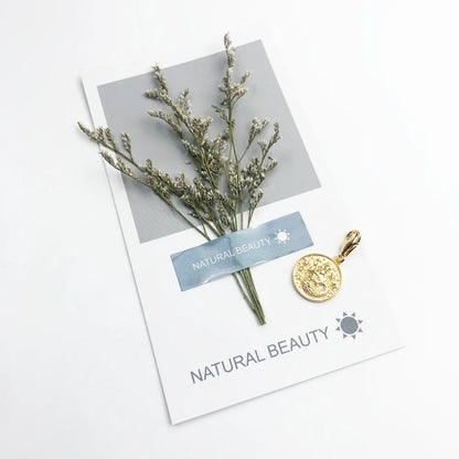 Damen-Charm-Anhänger Sternzeichen Horoskop Vintage aus Sterlingsilber