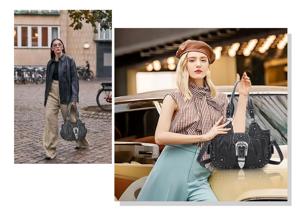 Damen-Handtasche aus Kunstleder Top-Griff mit Mehrfachfächern und Smartphonefach Alltag und Freizeit