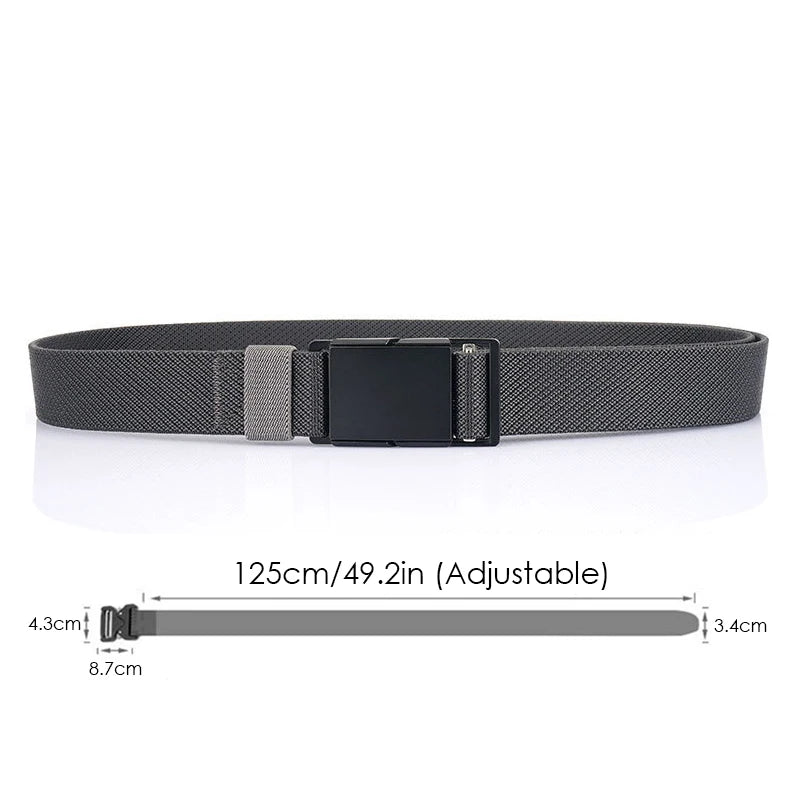 Unisex-Gürtel mit Magnetverschluss 34mm Breite Braun für Jeans Freizeit Alltagsbegleiter