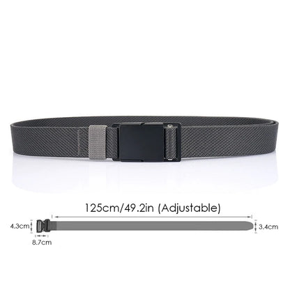 Unisex-Gürtel mit Magnetverschluss 34mm Breite Braun für Jeans Freizeit Alltagsbegleiter