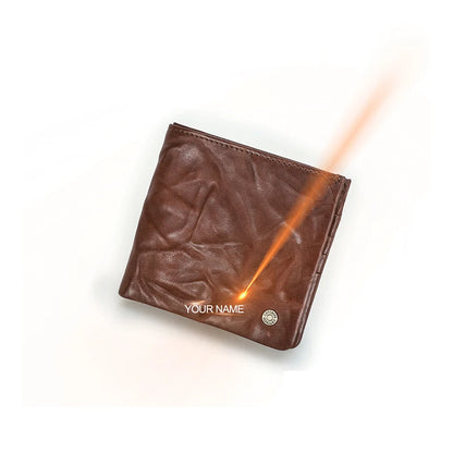 Herren Echtleder Geldbörse Vintage RFID Bifold Kurzgeldbörse 6 Kartenfächer Business