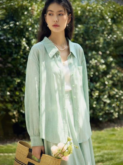 Leichte Damen-Chiffonbluse mit Blumenmuster und eckigem Ausschnitt – ideal für den Sommer