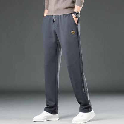 Herren Freizeit Hose aus dicker Nachahmung Baumwolle mit elastischen Taschen