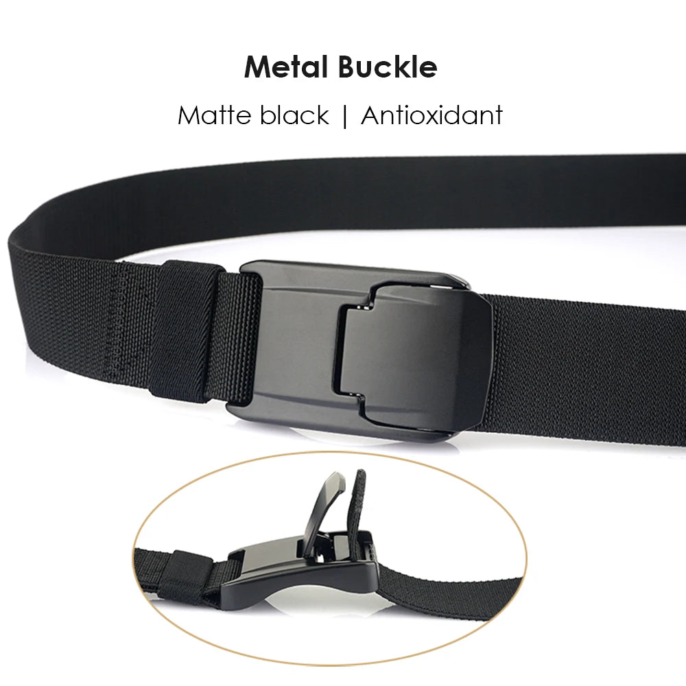 VATLY Elastik-Gürtel Herren Matte Metall-Schnalle Schnellverschluss Tactical Outdoor