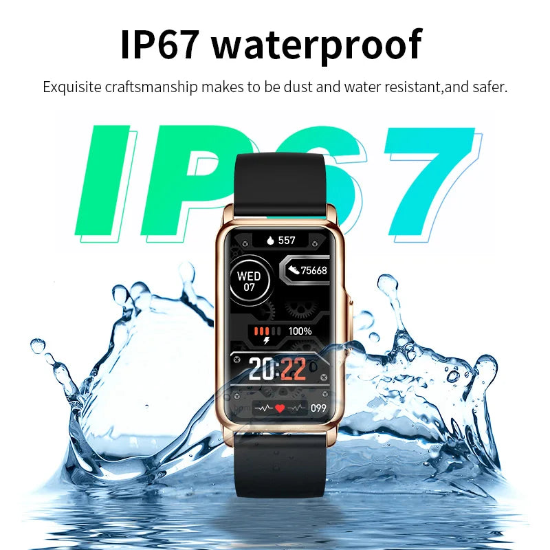 LIGE Mann Frauen 1,47 "Full Touch Screen BT Anruf Smart Uhr Musik Fitness Sport Armband Schlaf Monitor Mann Smartwatch männer 2025