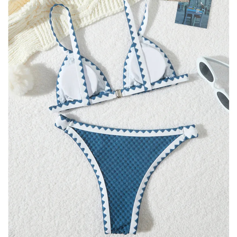 Sexy Bikini-Set in Pink mit Push-up-Effekt – Perfekt für Strand und Pool