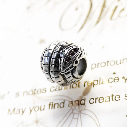 Damen-Charm-Anhänger Schlange Perlen romantisch aus Sterlingsilber