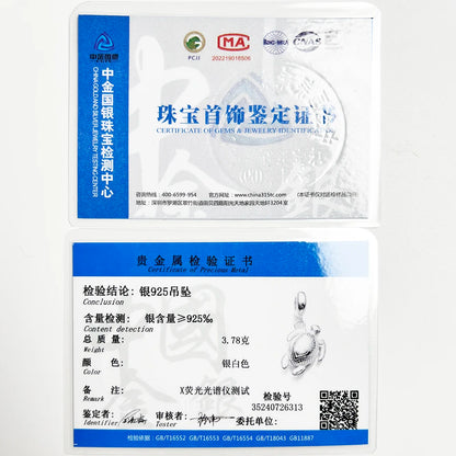 Echtheitszertifikat für 925er Sterlingsilber-Schmuck mit Schildkröten-Charm