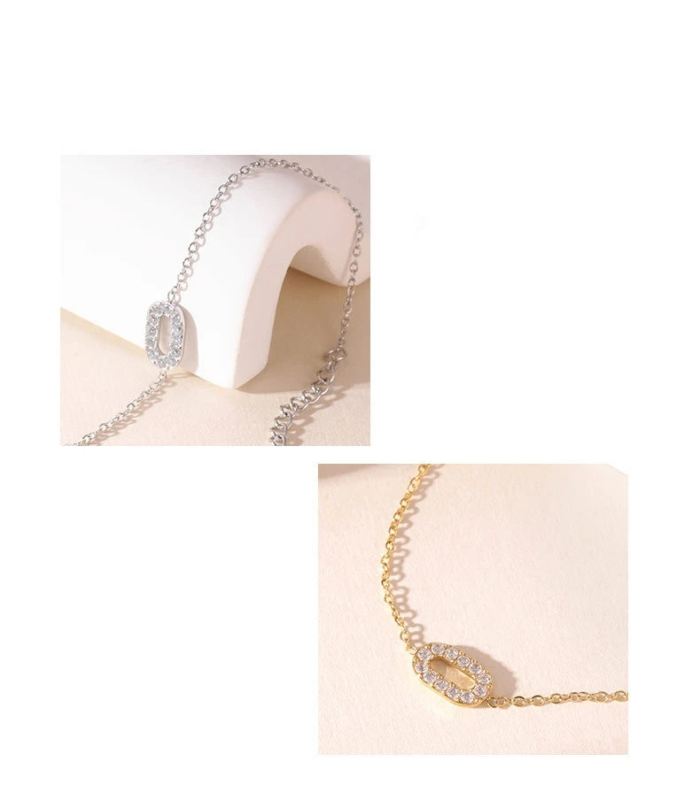 Damen-Kettenarmband mit CNC-Zirkonia aus Edelstahl
