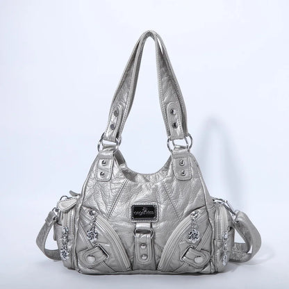 Damen-Handtasche Rosa Mit Reißverschluss Und Mehrfach-Innentaschen Für Alltag Und Freizeit